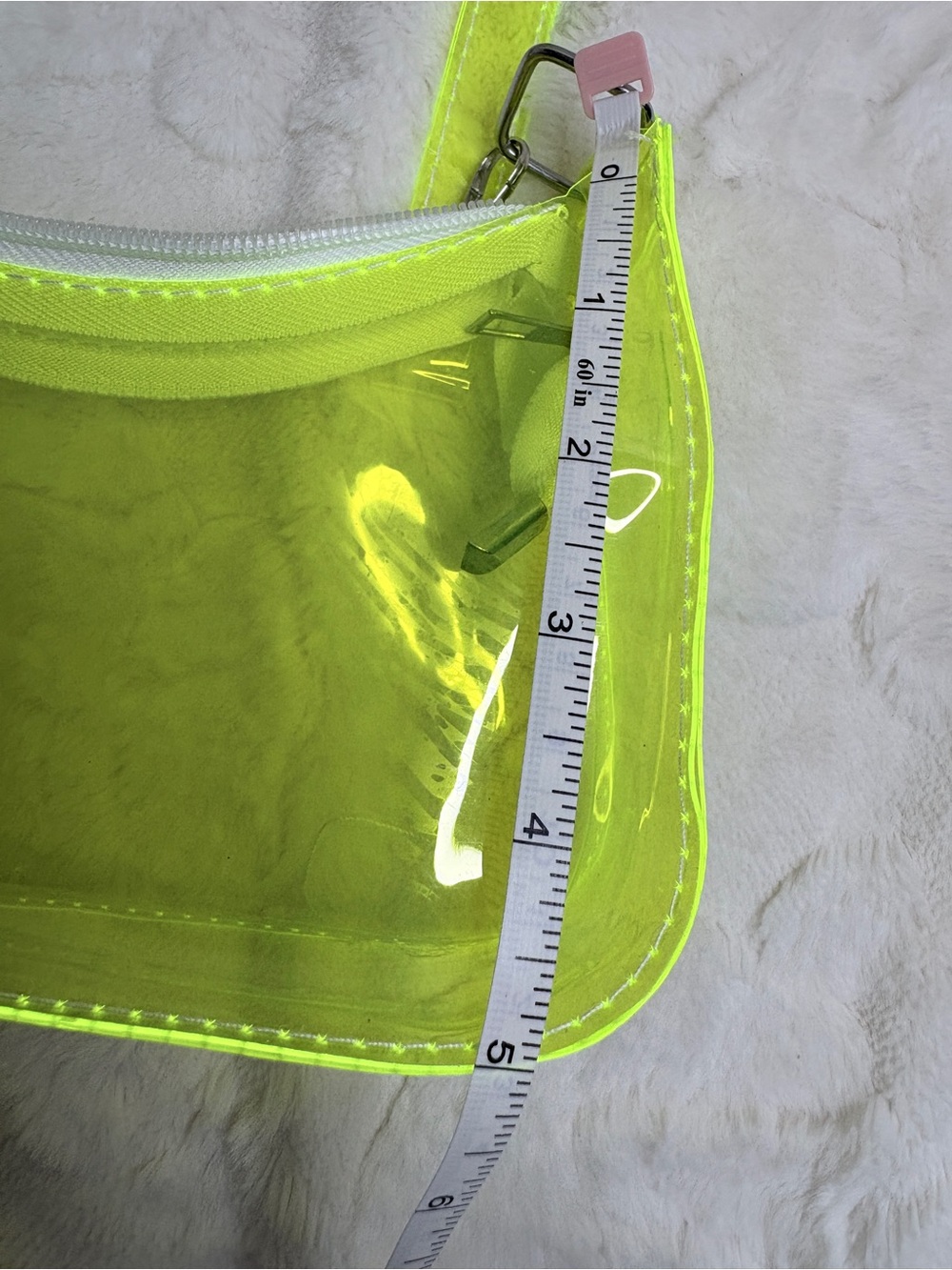 Neon Yellow Clear Jelly Event Shoulder Bag - Picture 10 of 11